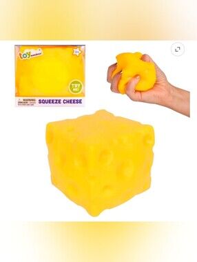 Toymendous Large Sensory Squishy Stress Relieving Cheese Figure